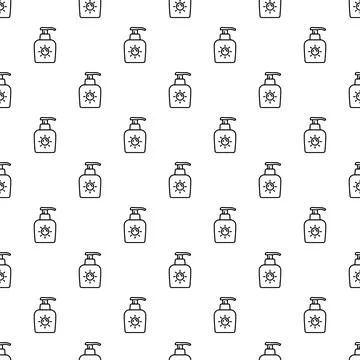Sunscreen lotion protection seamless pattern for summer vacation Stock Illustration