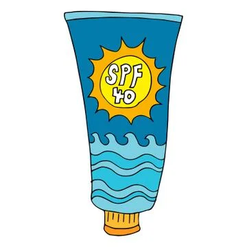 Sunscreen Lotion Tube Stock Illustration