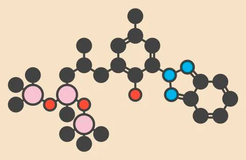 Sunscreen molecule Stock Illustration