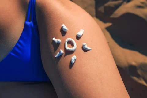 Sunscreen protection concept Stock Photos