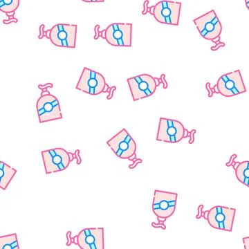 Sunscreen pump bottle vector seamless pattern Stockillustratie