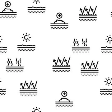 Sunscreen Seamless Pattern Vector Stock Illustration