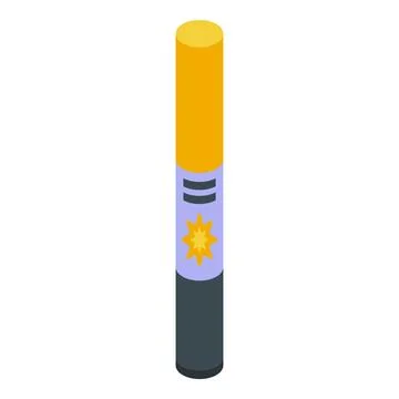 Sunscreen spray bottle standing upright on white background Stock Illustration