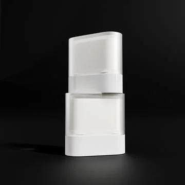 Sunscreen Stick packaging with translucent clear cap Illustrazione stock