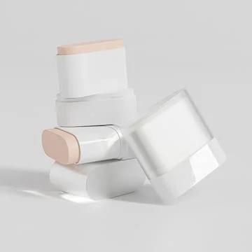 Sunscreen Stick packaging with translucent clear cap Illustrazione stock