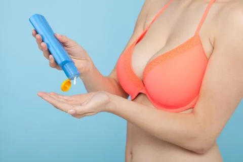 Sunscreen, sun cream Stock Photos