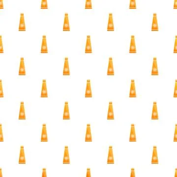 Sunscreen tube seamless pattern creating summer protection background 스톡 일러스트