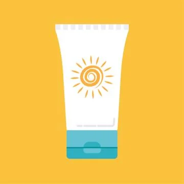 Sunscreen vector icon Stock Illustration