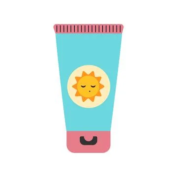 Sunscreen. Vector illustration in flat style Stock-Illustration
