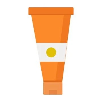 Sunscreen on a white background for use in web design Stock Illustration