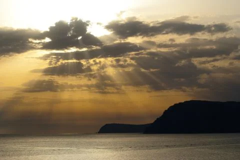 Sunser and sea Stock Photos