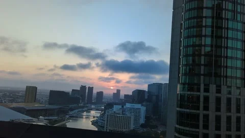Sunset 20.03.2022 Melbourne Video stock 172093825