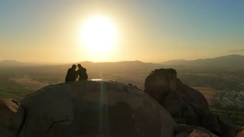 Sunset 3 slight pan Video stock 152533254