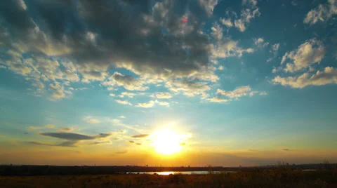 Sunset. 4K. FULL HD, 4096x2304. Stock Footage 35116133