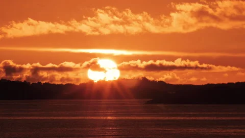 Sunset 4k Real Time - Nature Sweden Stock Footage 255285941