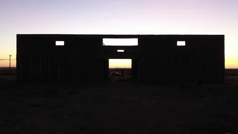 Sunset in abandoned house Stock Footage 117156496