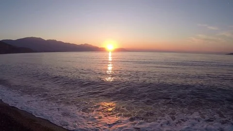 Sunset from above with beautiful colors Stock Footage 75103929