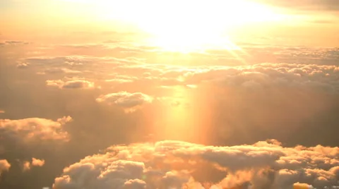 Sunset above the clouds Video stock 6403881