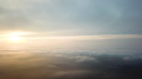 Sunset above the clouds Stock Footage 82752720