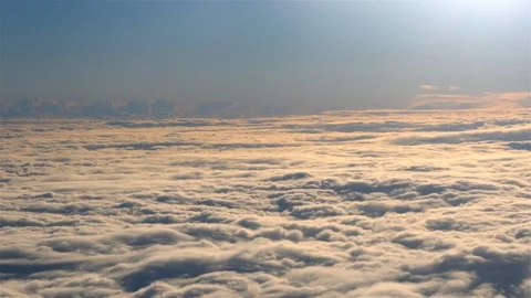 Sunset above the clouds Stock Footage 97720199