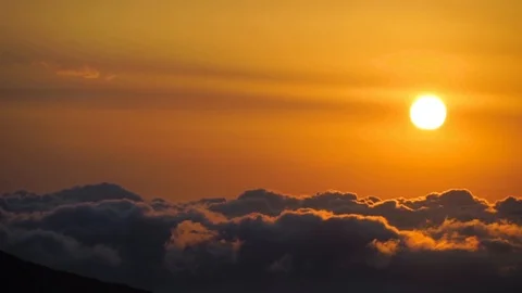 A sunset above clouds Stock Footage 108310041