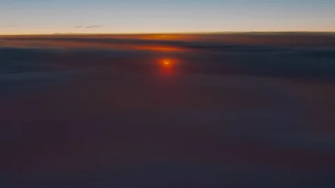 Sunset from above the clouds Stock-Footage 111281457