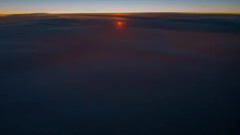 Sunset from above the clouds Stock Footage 111281642