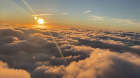 Sunset above the Clouds Stock Footage 156457862