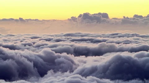 Sunset above the clouds, time lapse Видео 51043859