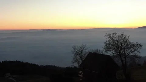 Sunset above clouds3 Video stock 163163356