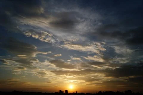 Sunset above the horizon Foto stock