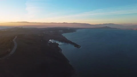 Sunset Above The Lake Stock Footage 168970497