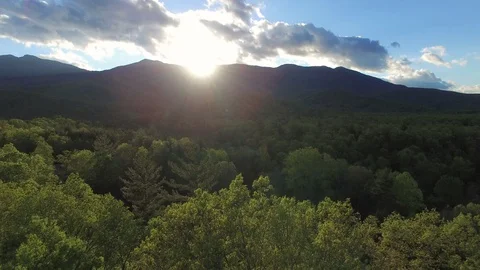 Sunset Above the Mountains Stock Footage 128543784