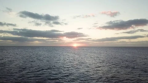 Sunset Above the Ocean Stock Footage 117333778