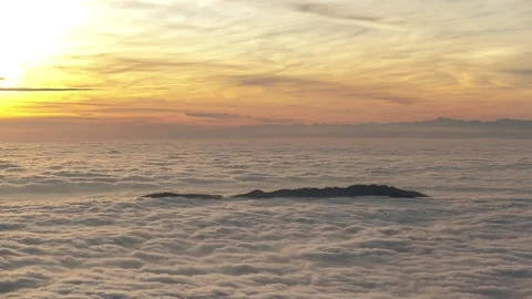 Sunset above Sea of Clouds, Timelapse Stock Footage 316766968