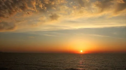 Sunset above a sea Stock Footage 24634371
