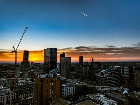Sunset Above The Skyline Stock Photos
