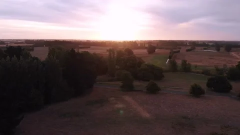 Sunset Above The Trees Stock Footage 130510093
