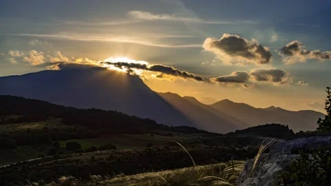 Sunset in Abruzzo Stock Footage 130907712