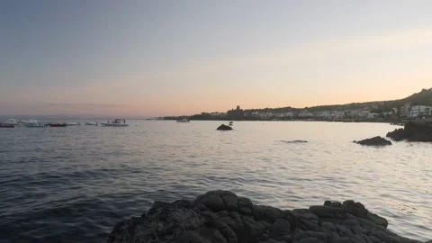 Sunset of Aci Trezza Stock Footage 138700761