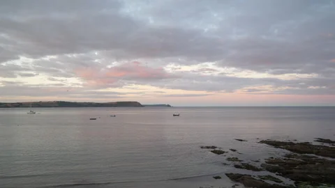 Sunset across small harbour Seq A Pt2 of 9 Stock Footage 240948633