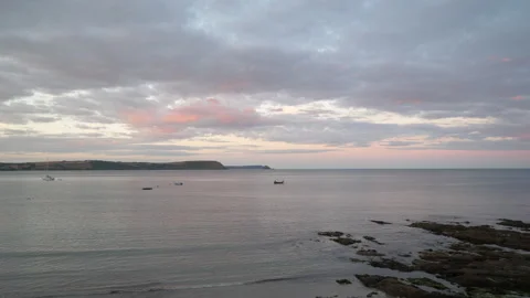 Sunset across small harbour Seq A Pt4 of 9 Stock Footage 240970333