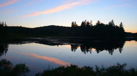 Sunset in the Adirondacks Video stock 27416683