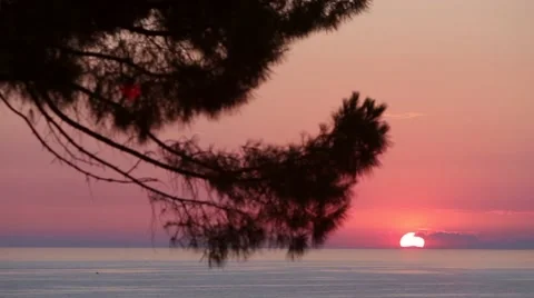 Sunset at Adriatic sea Stock Footage 51619301