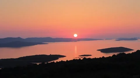 Sunset Adriatic sea Stock Footage 53799574