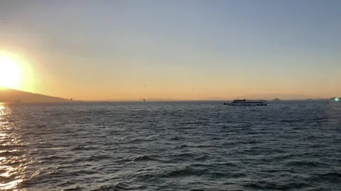 Sunset in the Aegean Sea Stock Footage 295208484