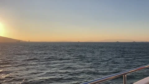 Sunset in the Aegean Sea (Slow Motion) Stock Footage 295208419