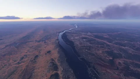 Sunset aerial of the Nile River. Egypt 库存影片 307346062