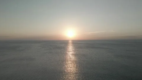 Sunset Aerial Over Water - Jamaica Stock Footage 300294853