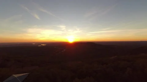 Sunset from an aerial position Stockbeeldmateriaal 45674672